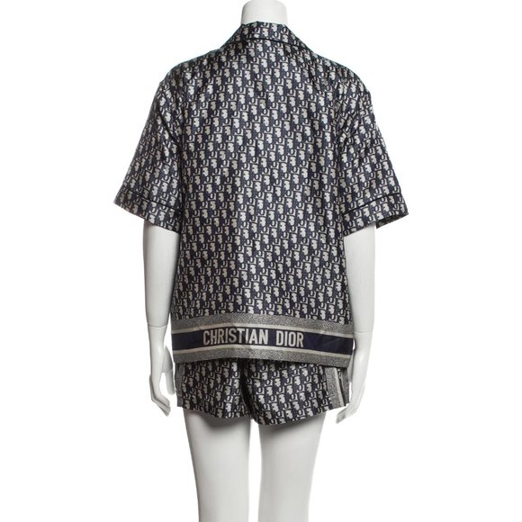 ‼️‼️PRICE FIRM‼️‼️ DIOR CHEZ MOI Oblique Silk Twill Set of Shorts &Top Size 40 - Picture 5 of 7